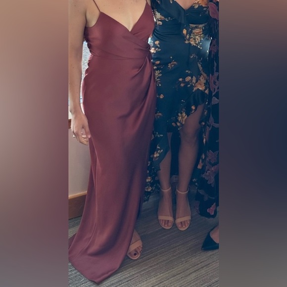 BHLDN Freda Satin Rust Formal Dress - Picture 4 of 4